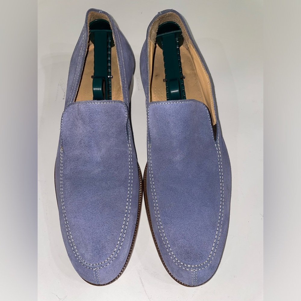 Saks Fifth Avenue Soft Suede Blue Loafers Size 9.5M